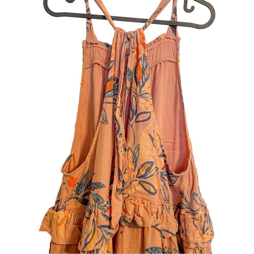 Free People Anita Ruffle Maxi Dress in Desert Rose M - Picture 5 of 9